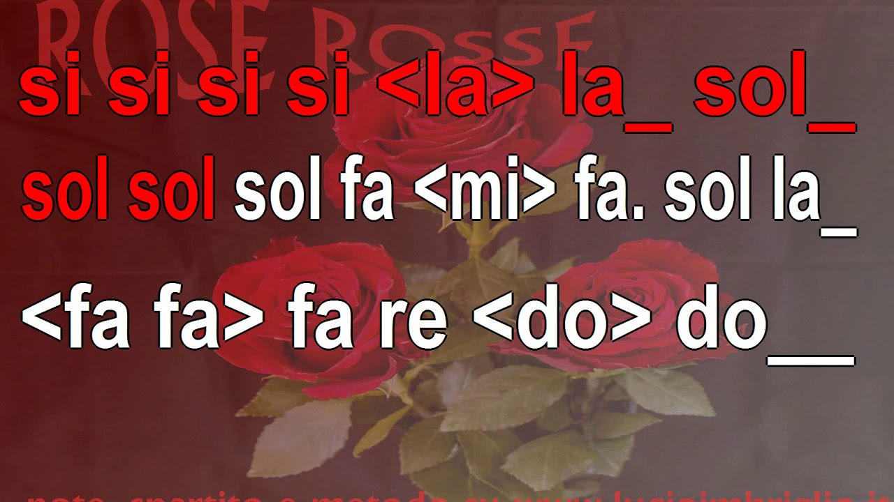 Rose rosse - karaoke notazionale