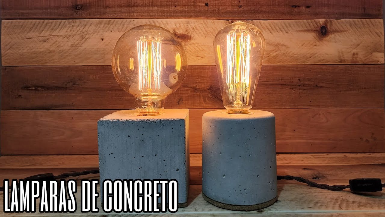 Lamparas de cemento, tutorial completo, paso a paso