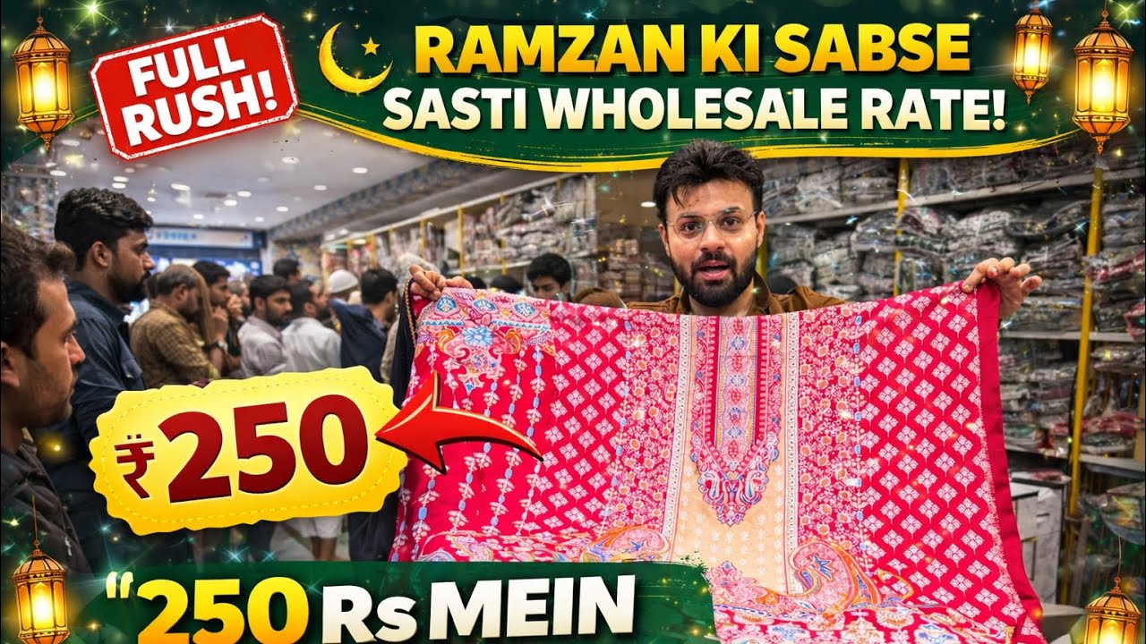 Ramzan Special ₹250 Suit 😱 | Full Rush at Mohammadia LLP Hyderabad | Wholesale Rate