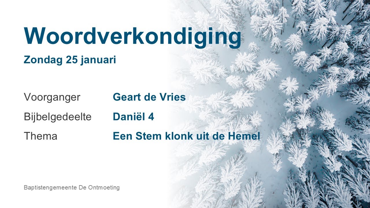 Woordverkondiging 25 januari 2026
