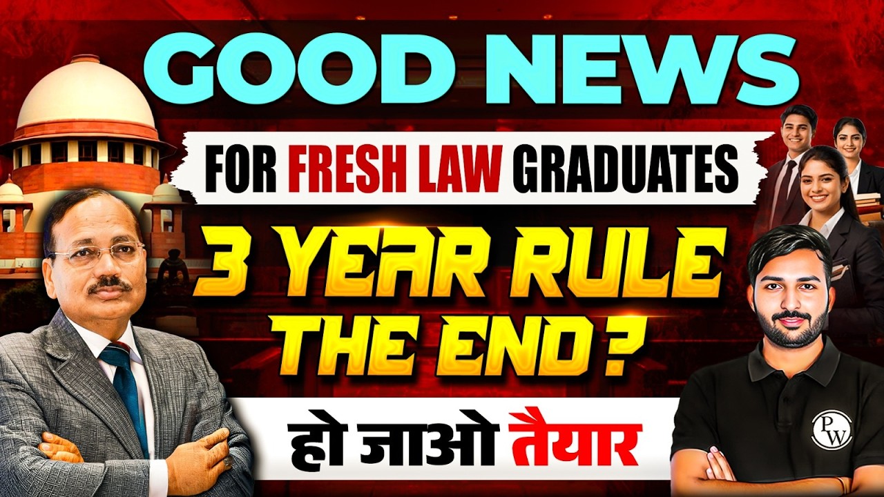 Good News For Law Freshers 🤩|  3 Years Rule 