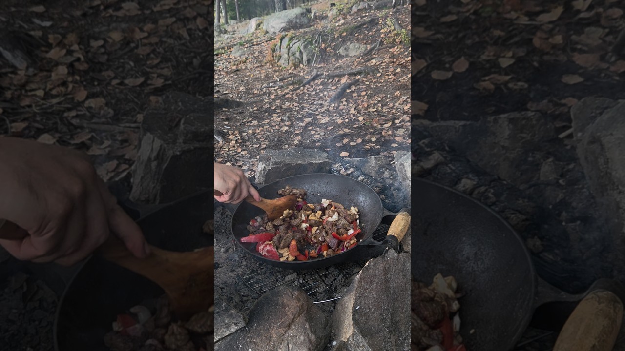 Sizzling Beef & Veggies Over the Fire | Into the Wild!