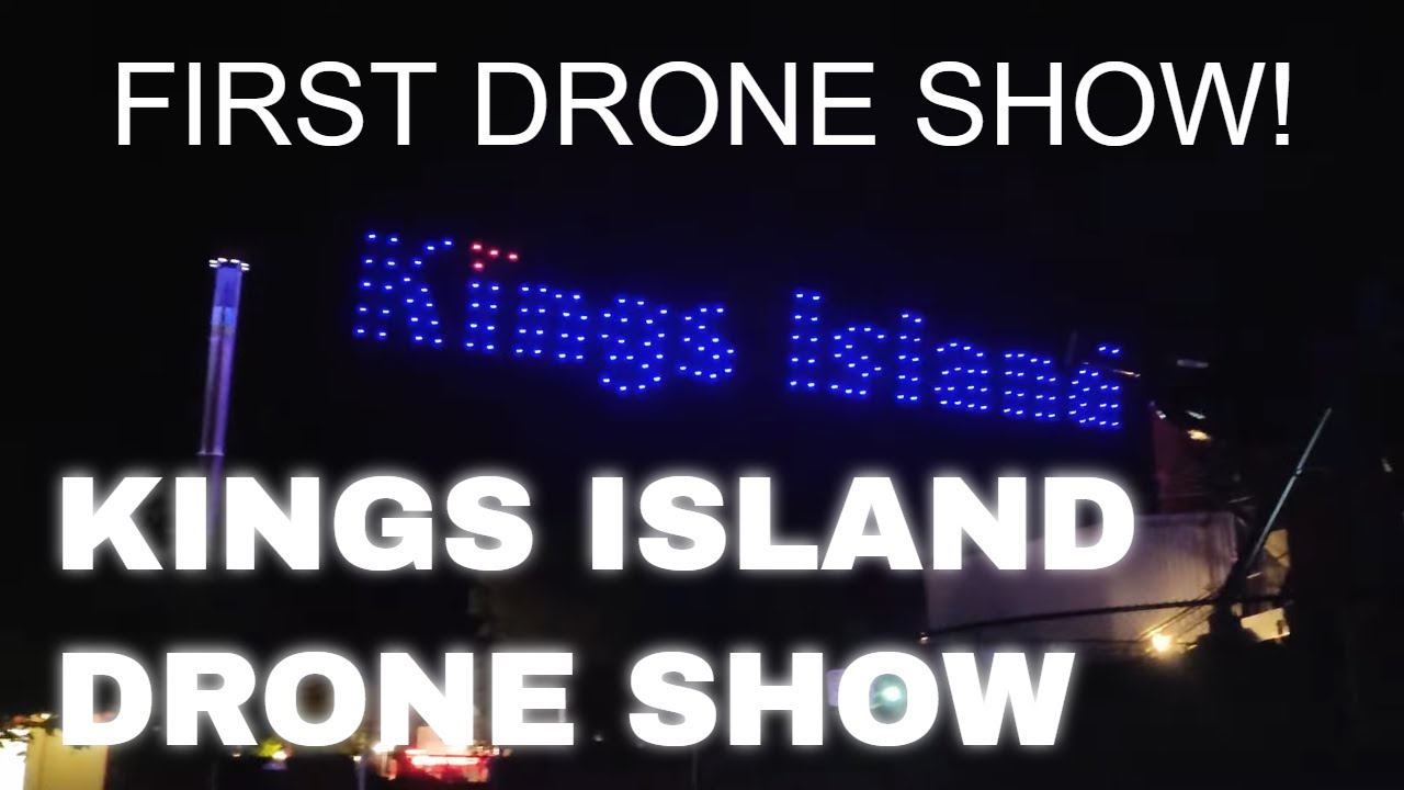 The Very First Kings Island Synchronized Flying Drone Light Show by Cincy Photography
