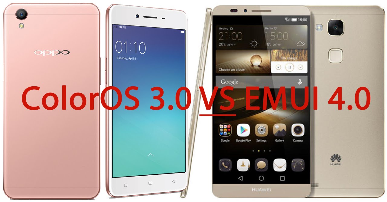 Oppo A37f, ColorOS 3.0 VS Mate 7-L09, EMUI 4.0 comparison