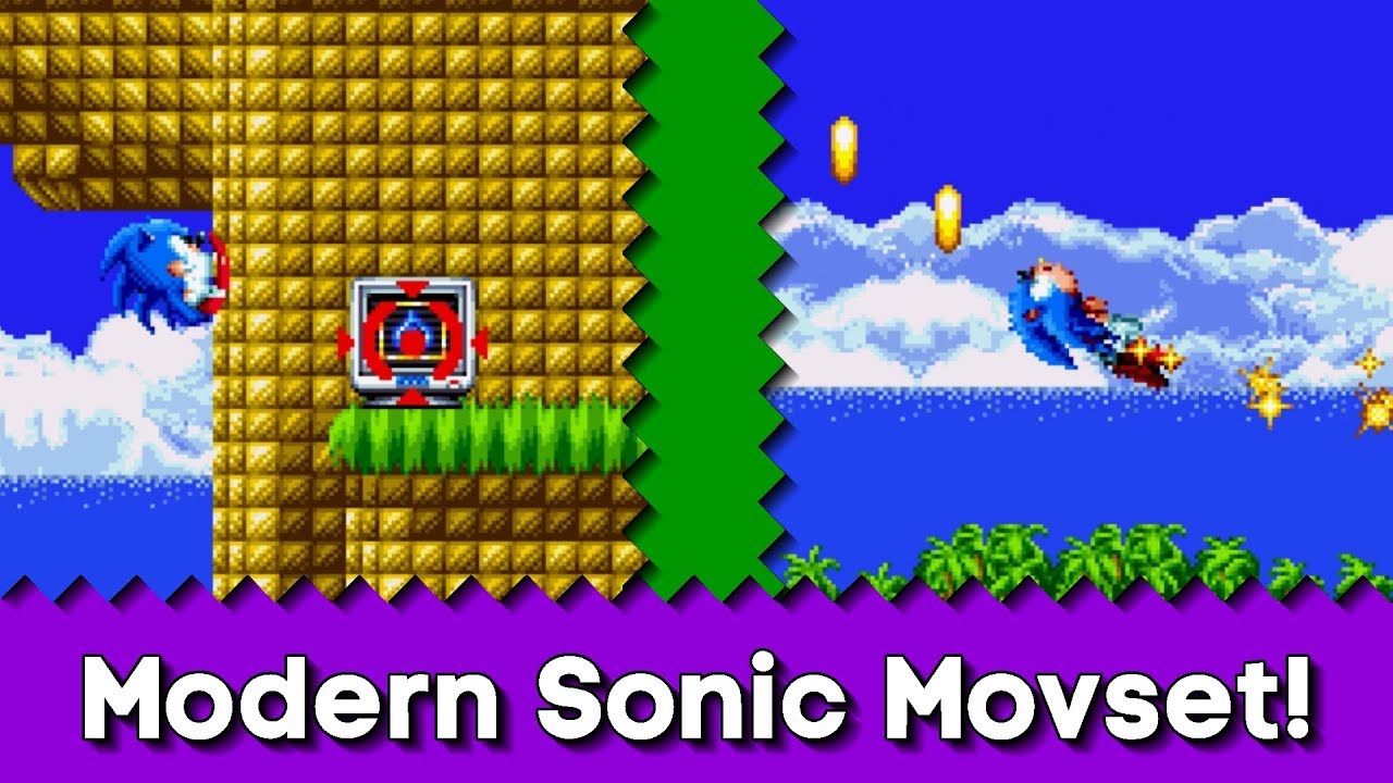 Modern Sonic Moveset! Homing Attack + Lightdash  - Sonic Mania Plus Mods