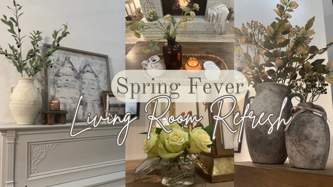 Living Room Refresh | Spring Fever Decorating | Remedy for the Winter Blues 🌷 Decorate with Me
