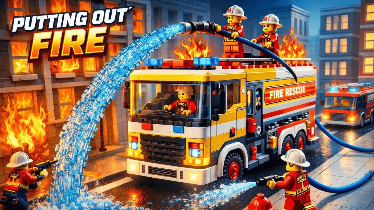 LEGO City Fire Truck Puts Out the Fire 🔥 Lego Auto Tech