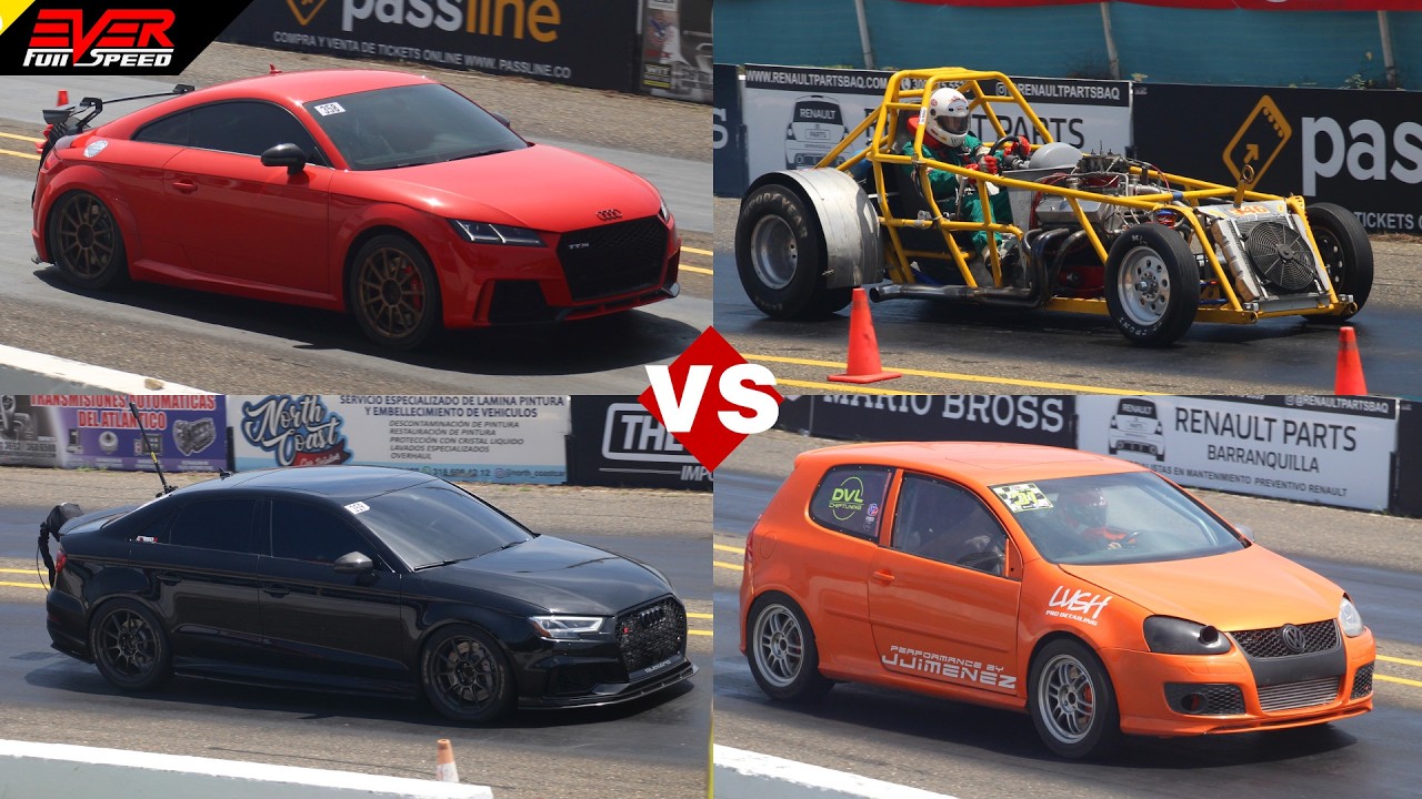 CARRERAS de los autos más RÁPIDOS de la Copa Verano de Piques 1/4 de Milla Barranquilla 2024