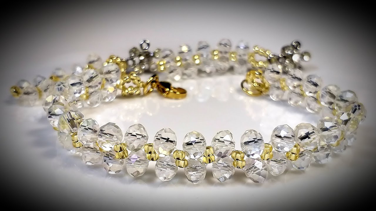 Hermosa Pulsera de Cristales...Clase #322