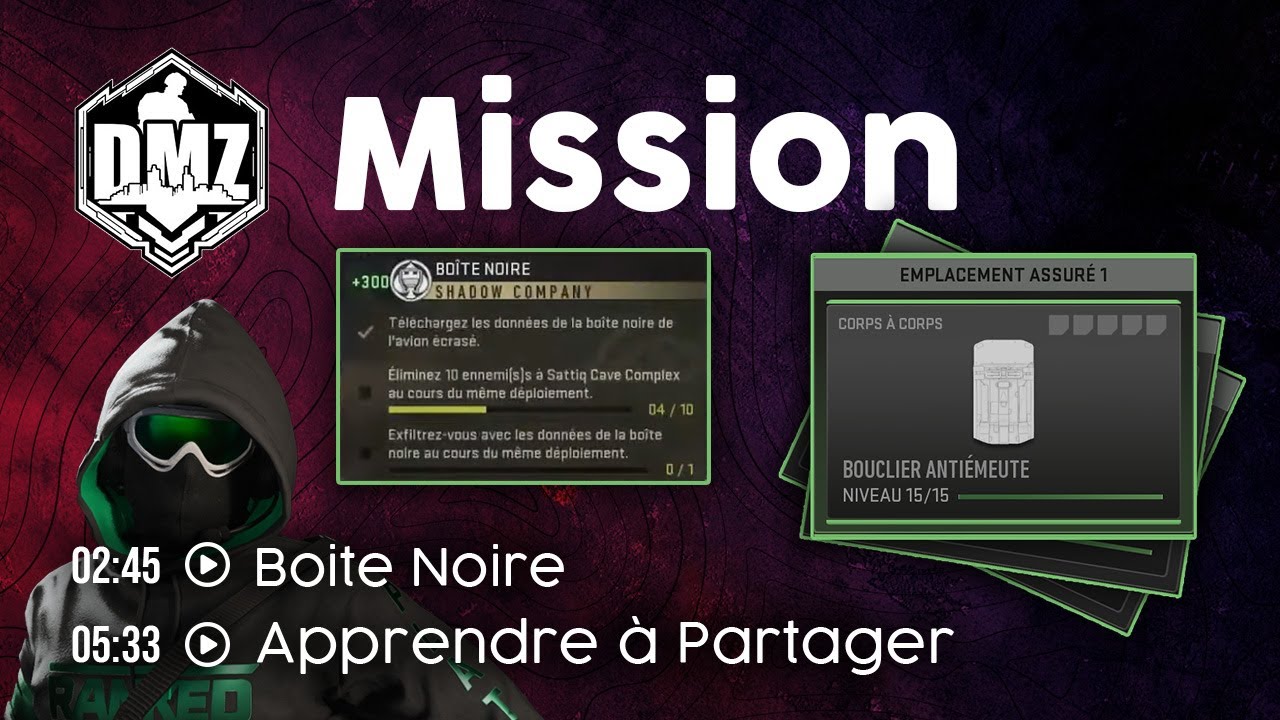 DMZ : Boite Noire et Apprendre à Partager (Shadow LVL 3)