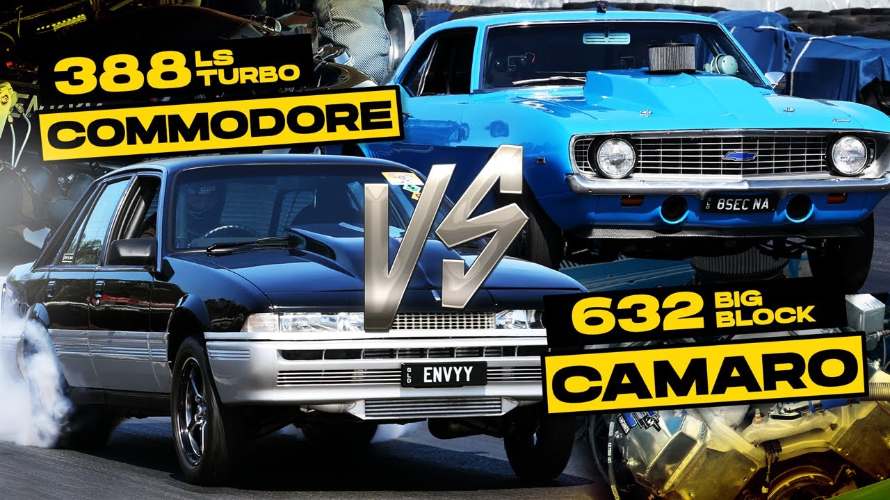 Chevrolet Camaro против LS Turbo VL Commodore #cars #dragracing #bigblock #turbo #noprep #chevrolet