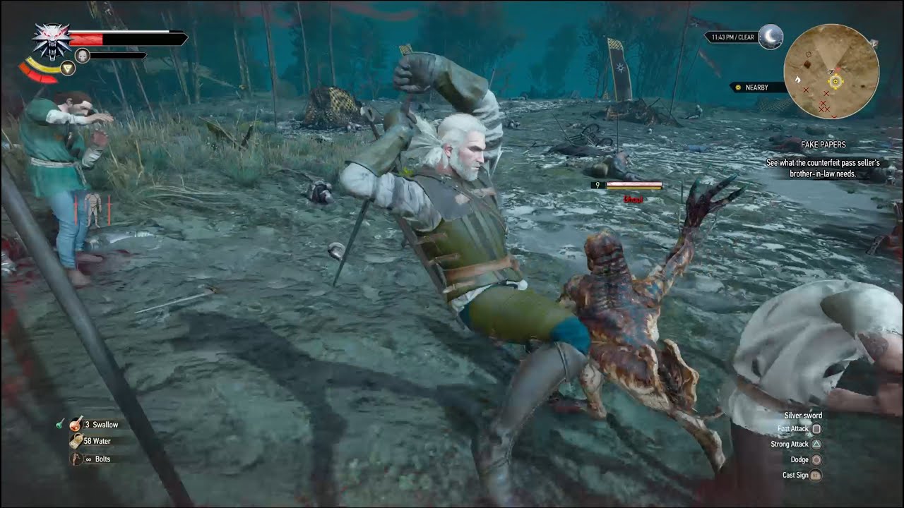 The Witcher 3  Bitter Harvest Death March PS4 Pro