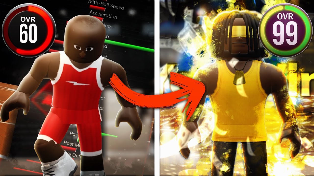 Going 60 to 99 Overall in RB WORLD 5 on WORST BUILD! (ROBLOX)