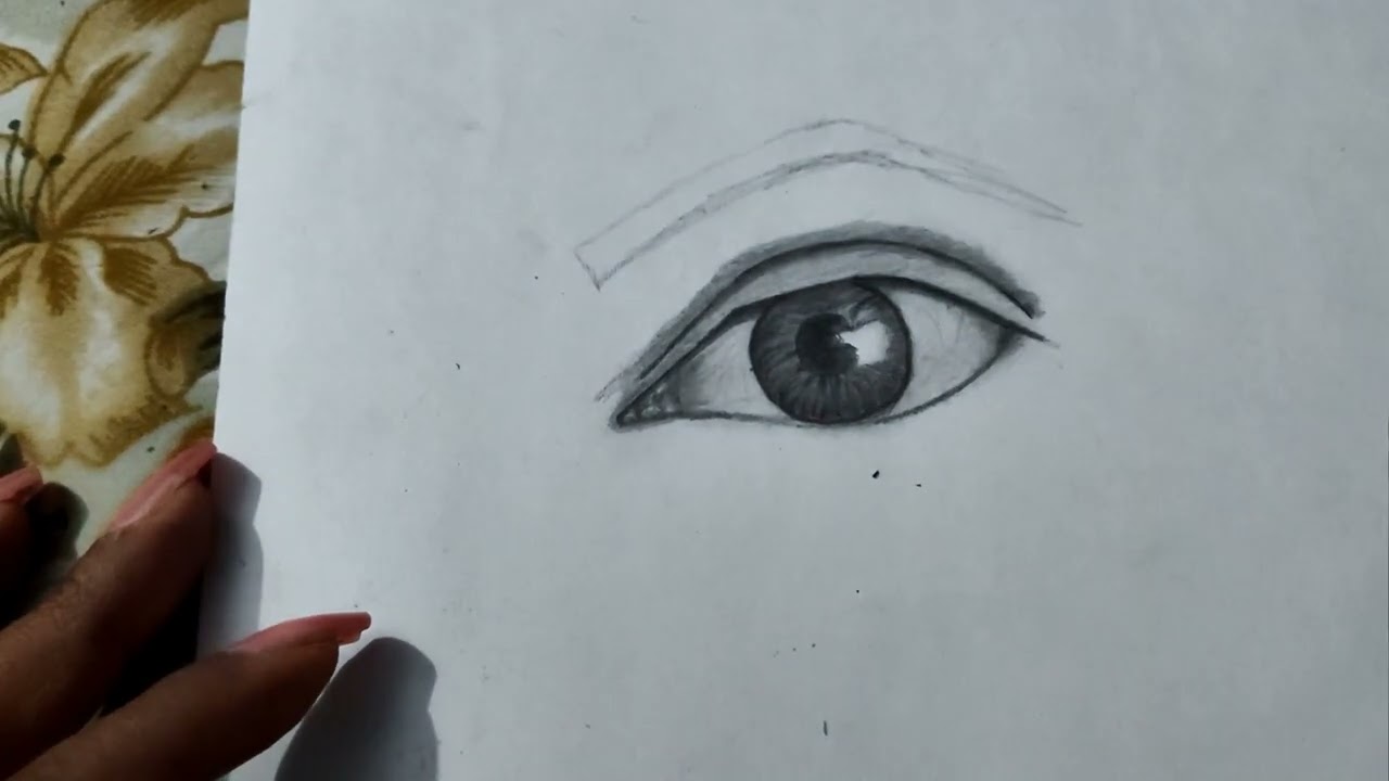 1 pencil full face sketch challenge, realistic eye tutorial for beginners