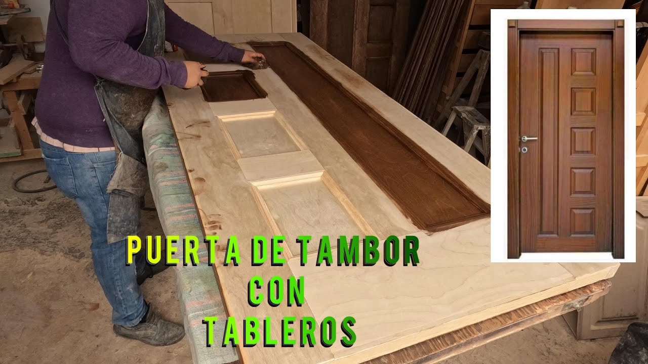 Como hacer puerta de tambor con tableros san José de gomez