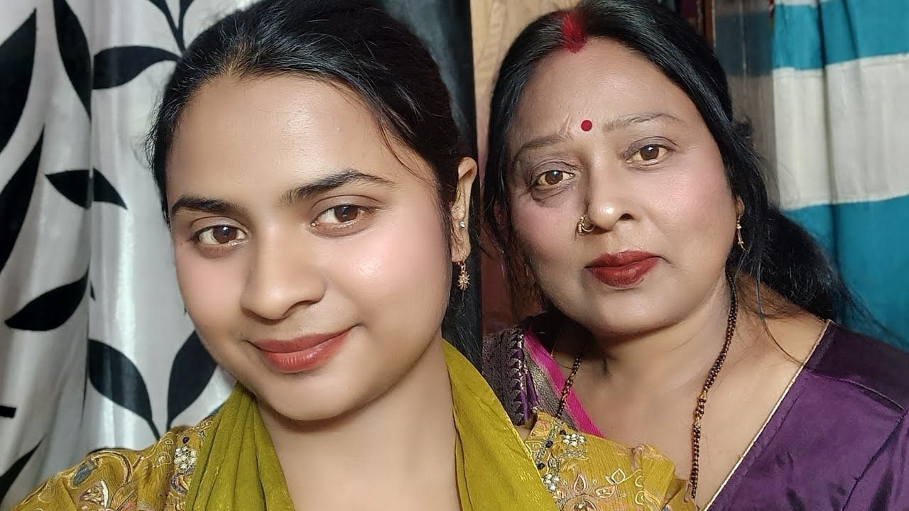 GRWM VLOG WITH MOM | SUBSCRIBE | EASY MAKEUP | INSTANT GLOW @hemlatasinha2373 