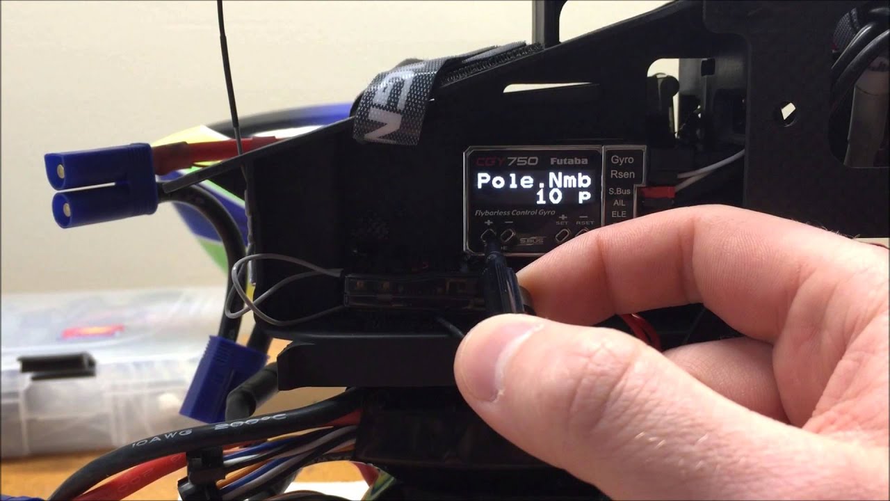 Futaba CGY750 V1.40 Setup Part 4: Electric Governor
