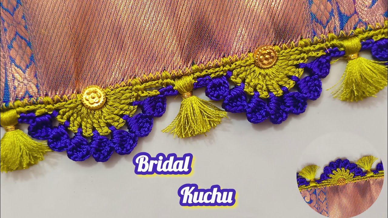 bridal kuchu designs | saree kuchu designs #kroshakuchu #bridal #letest #easysareekuchu