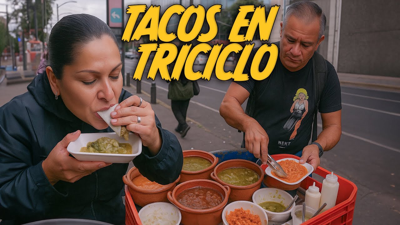 El TAQUERO del TRICICLO que conquista el CENTRO HISTORICO 🇲🇽