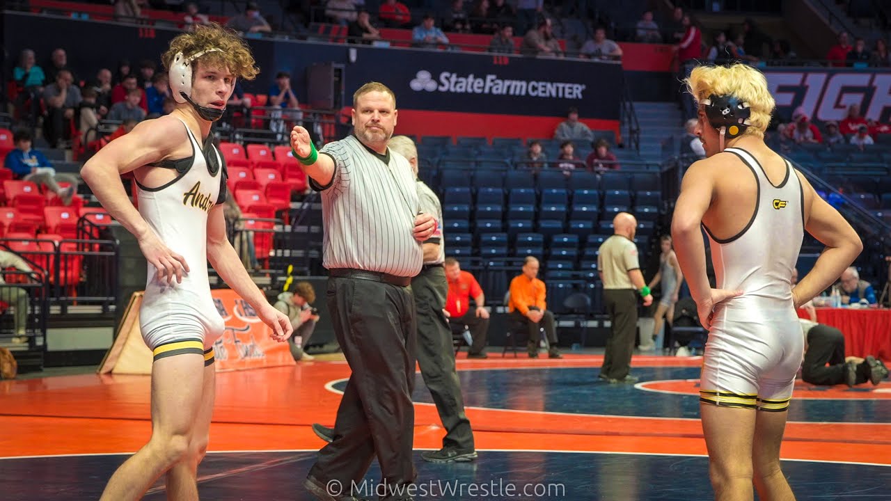 120 3A – Trevor Silzer {G} of Tinley Park Andrew IL vs. Dominic Marre {R} of Glenbard North IL