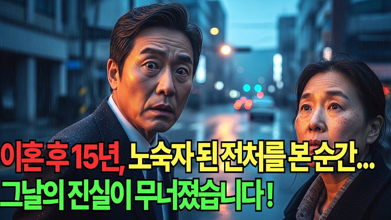 이혼 후 15년, 노숙자 된 전처를 본 순간… 그날의 진실이 무너졌습니다/이혼후 재회/노숙자 전처/가족 드라마/속죄와 용서/감성 모노드라마/오디오북/행복사랑.