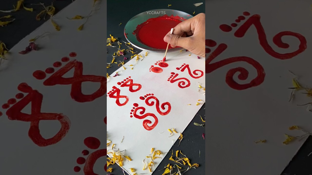 How to make Lakshmi Charan | 4 Easy Way To Make Lakshmi Charan #lakshmi #lakshmipuja #shorts