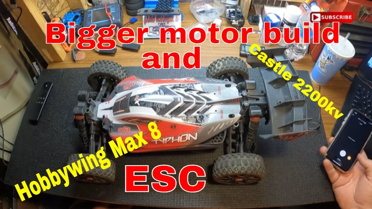 Arrma Typhon 3s rebuild with HW Max 8 and 2200kv motor install Part 1