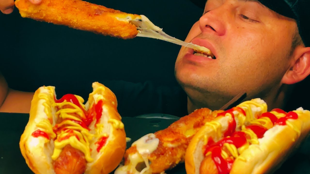 ASMR CHEESY SPICY CHILI HOT DOG 7-ELEVEN (Без разговоров) ЗВУКИ ПОЕДАНИЯ | БАЙ АСМР