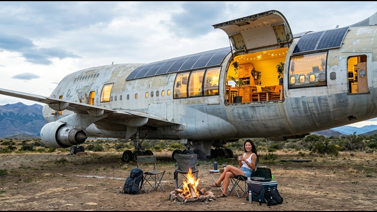 Building a Dream House Inside an Abandoned Boeing 747SP Short Body on a Remote Chilean Patagonian St