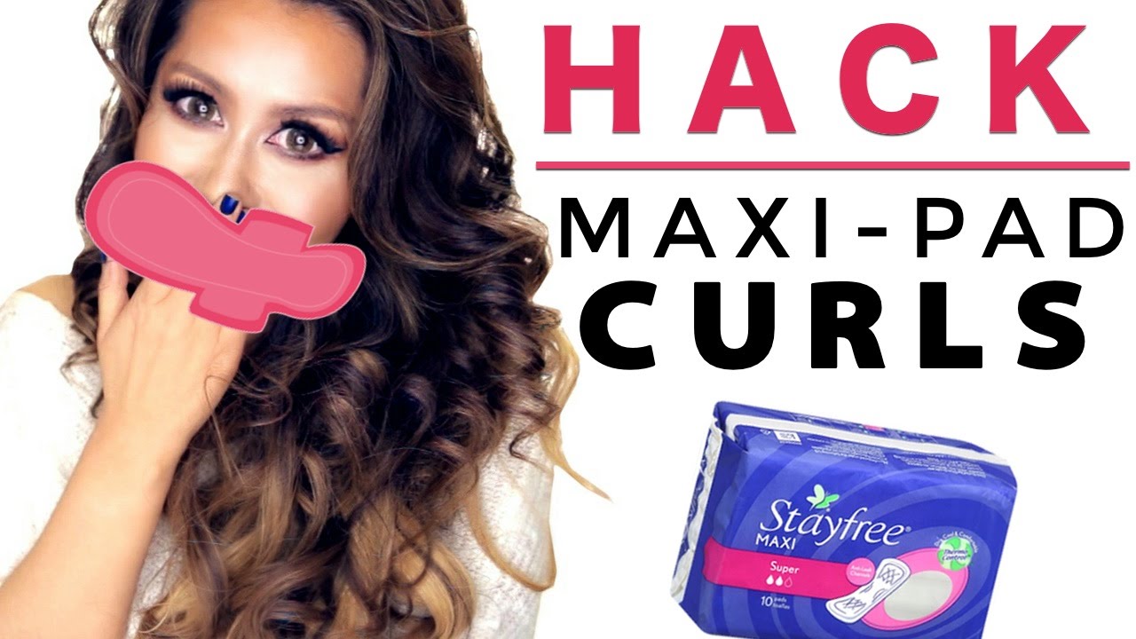WEIRD Heatless Maxi Pad Curls  ★ WAVES OVERNIGHT