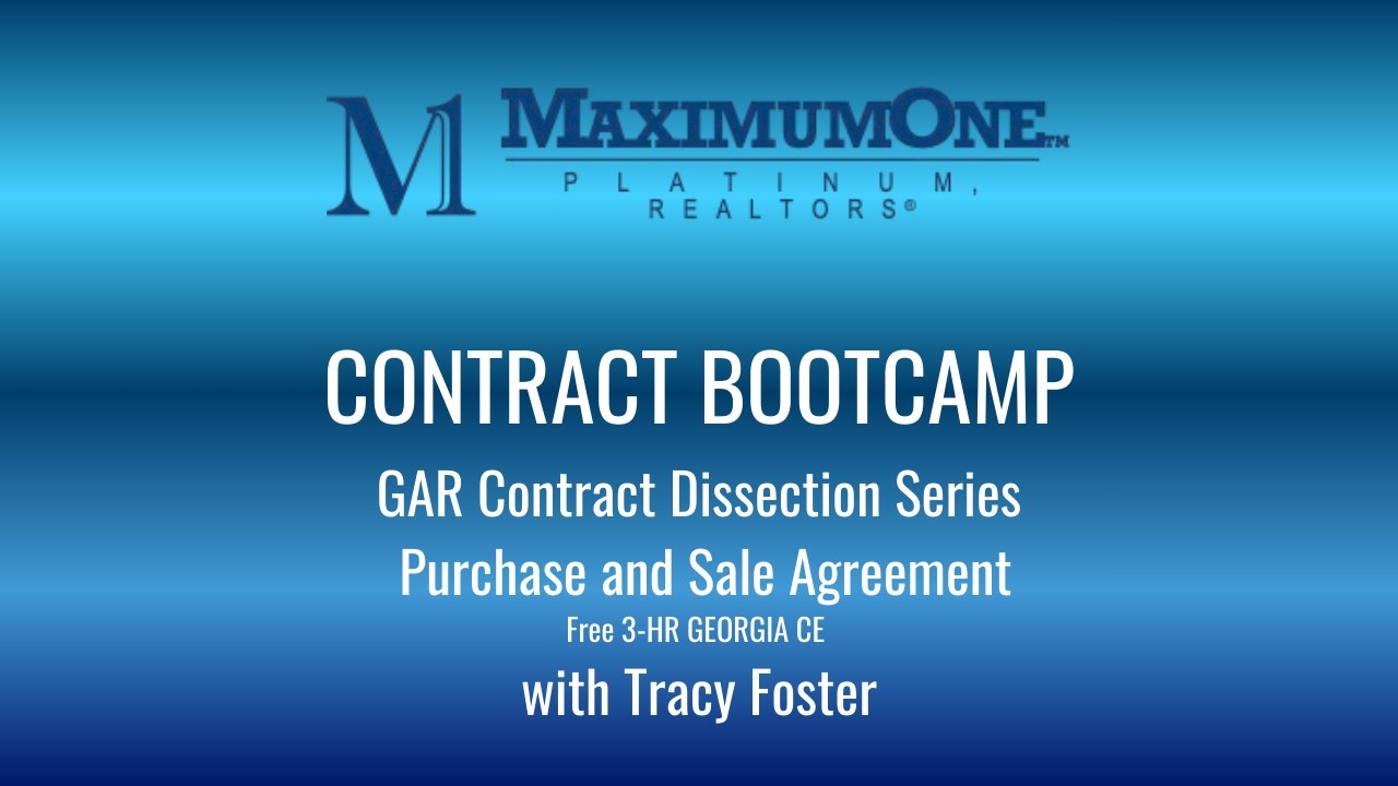 Contract Bootcamp: GAR Purchase & Sale Agreement | Contract Writing & Negotiation