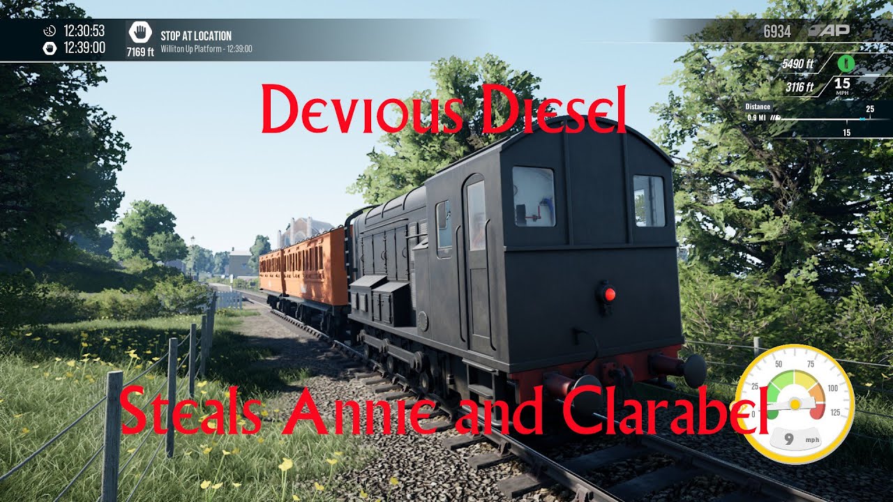 Devious Diesel steals Annie and Clarabel