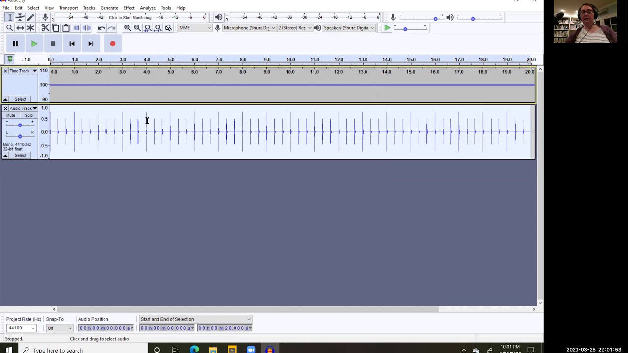 Audacity: Creating a click track for mixed meter and tempo changes.