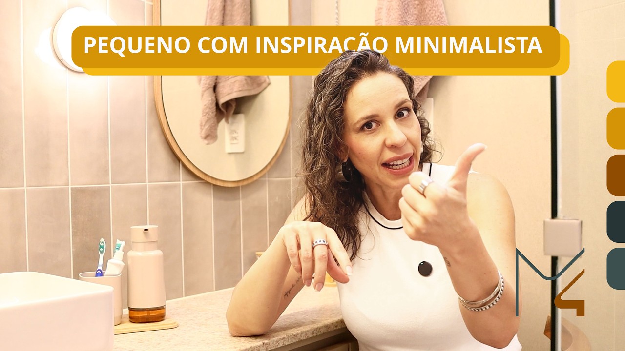 BANHEIRO PEQUENO COM INSPIRAÇÃO MINIMALISTA