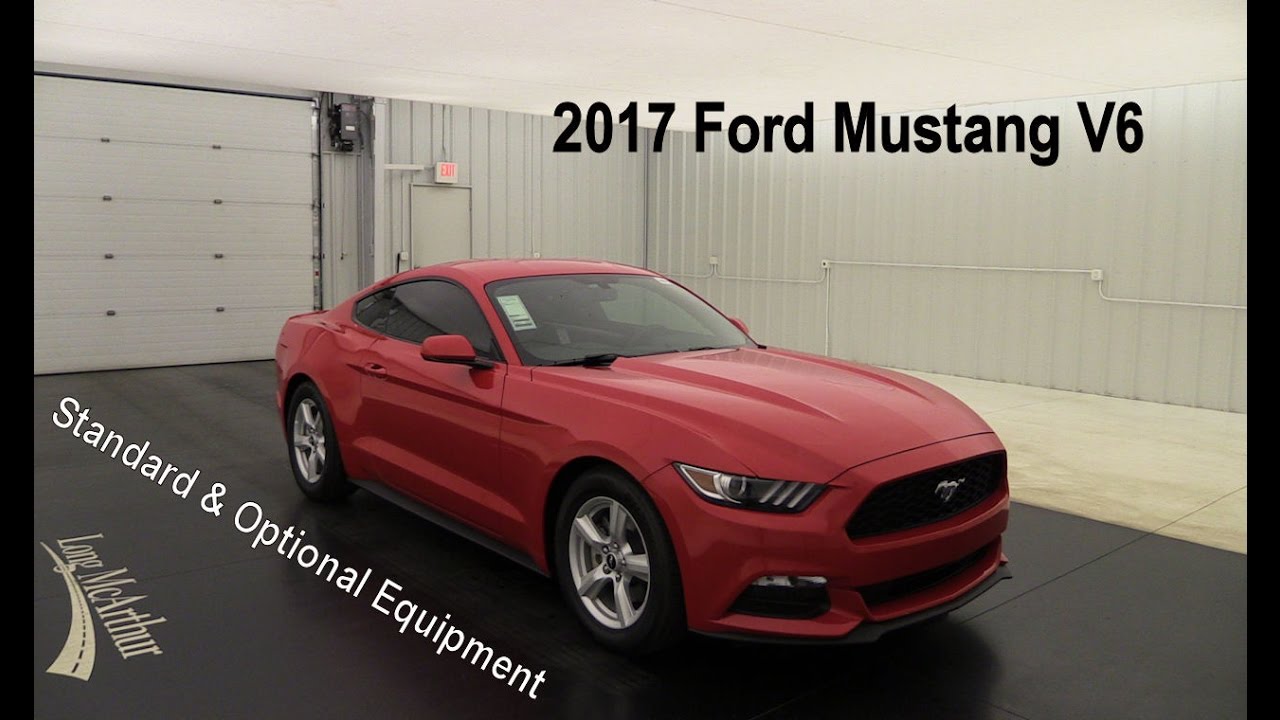 Ford Mustang V6 2017 года — стандартное и дополнительное оборудование