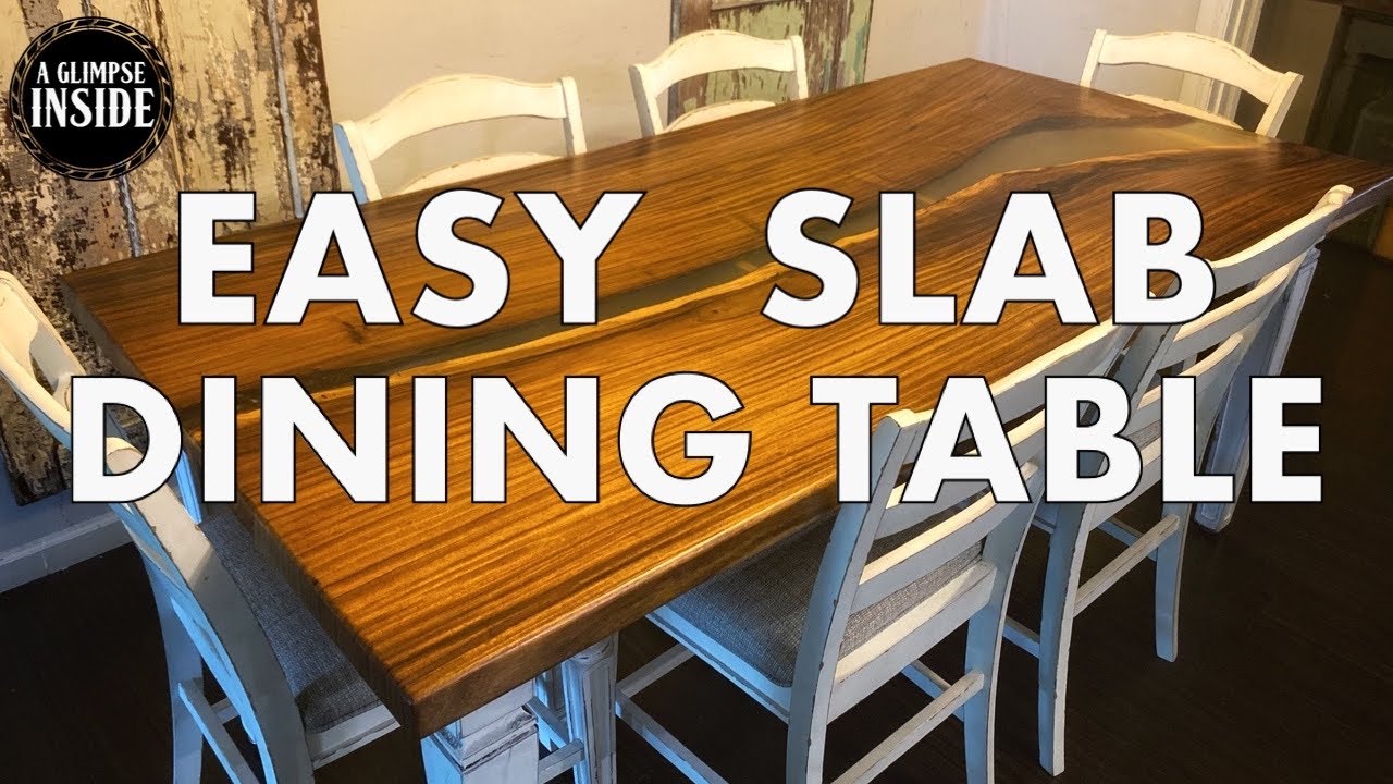 How to Make a Resin And Slab Table Without Pouring Resin??