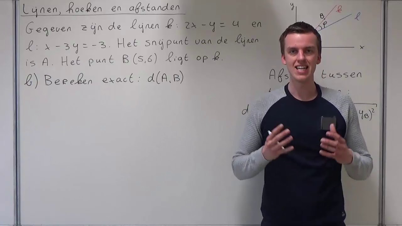 Lijnen, hoeken en afstanden (HAVO wiskunde B)
