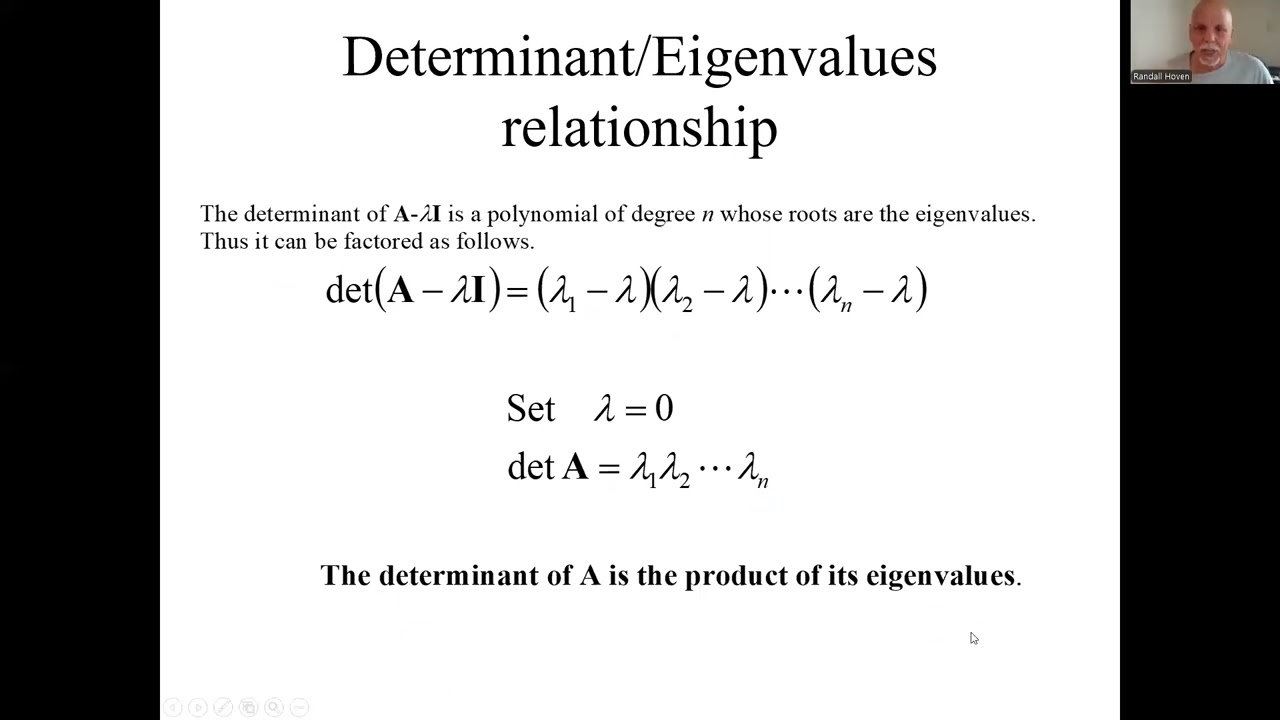 5.7 Interesting facts regarding eigenvalues