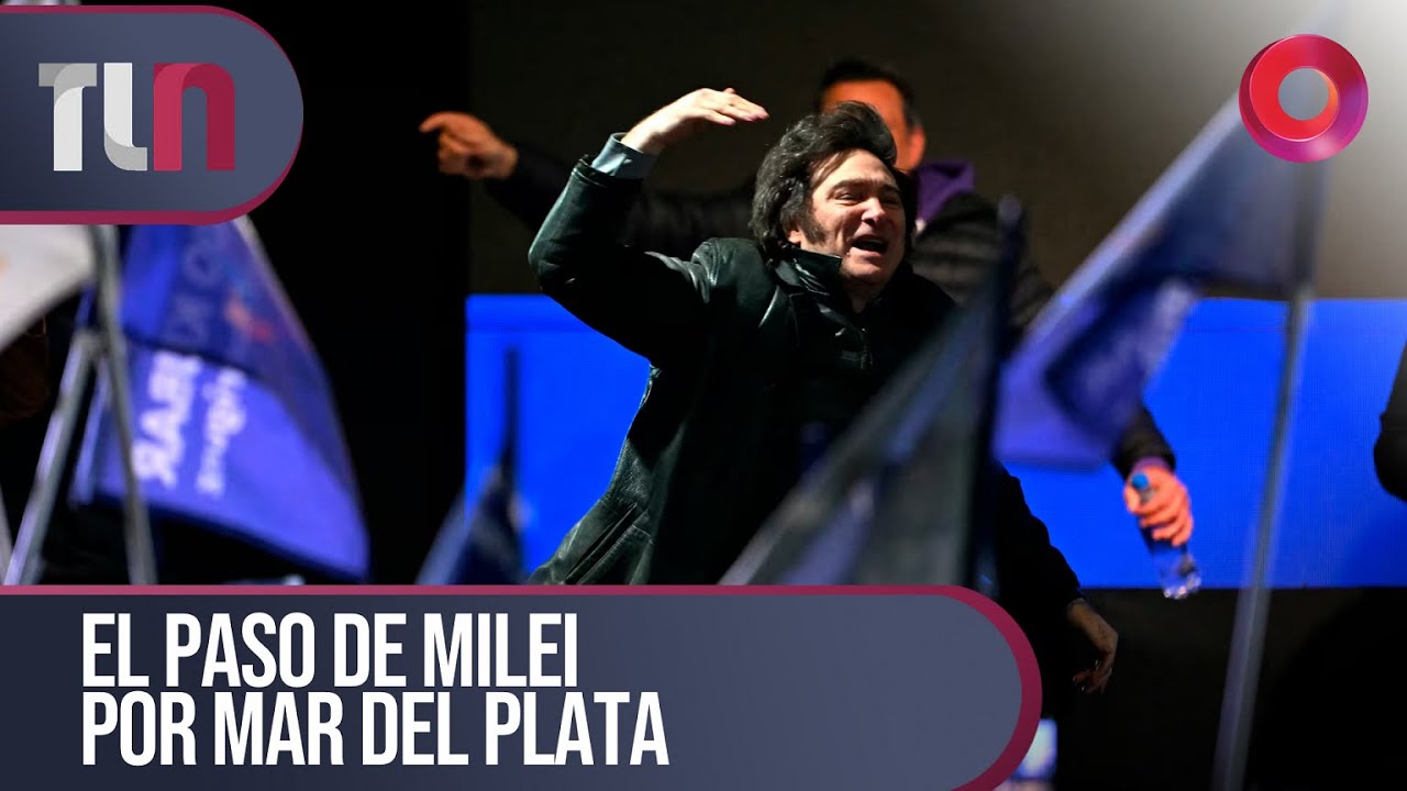 #TelenueveCentral | El paso de Milei por Mar del Plata