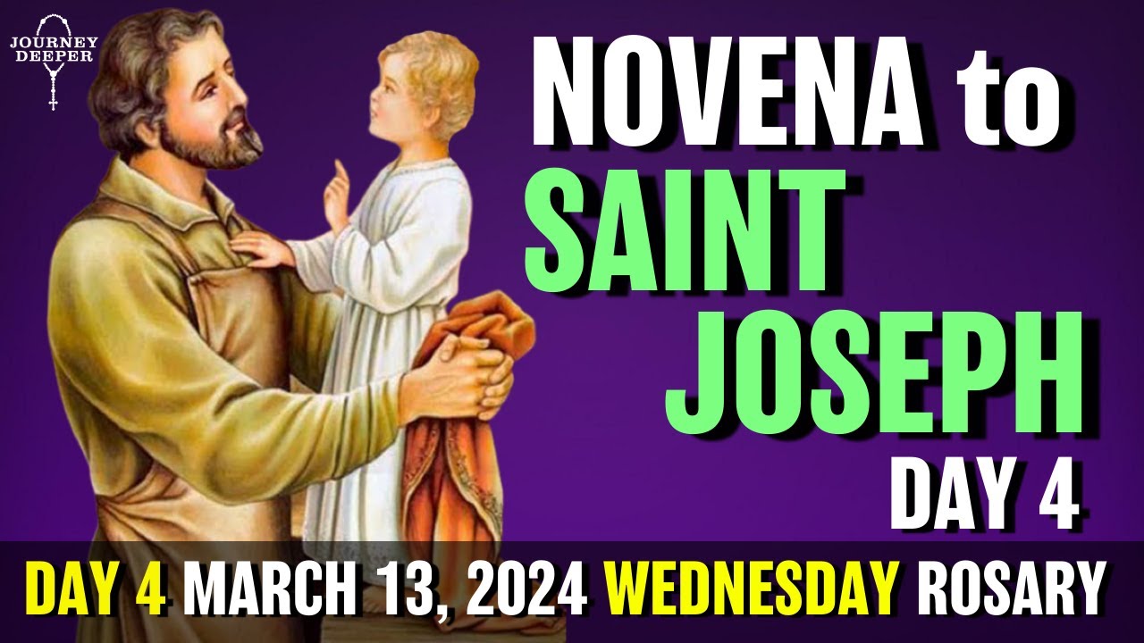 Novena to St Joseph Day 4 🤎 WEDNESDAY ROSARY March 13, 2024, GLORIOUS Mysteries of the Rosary 🤎