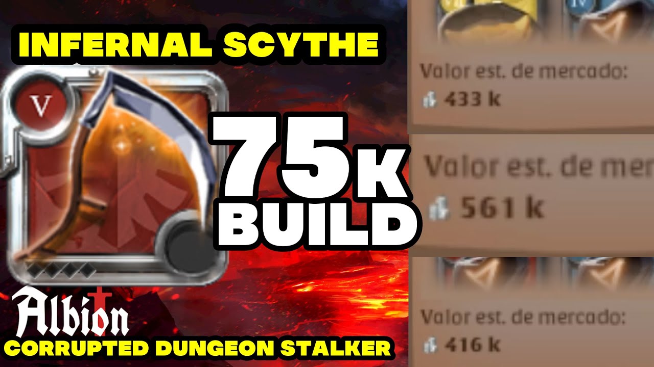 75K CHEAP BUILD INFERNAL SCYTHE CORRUPTED DUNGEON ALBION ONLINE | I WANNA BE A PVP SHINIGAMI #8