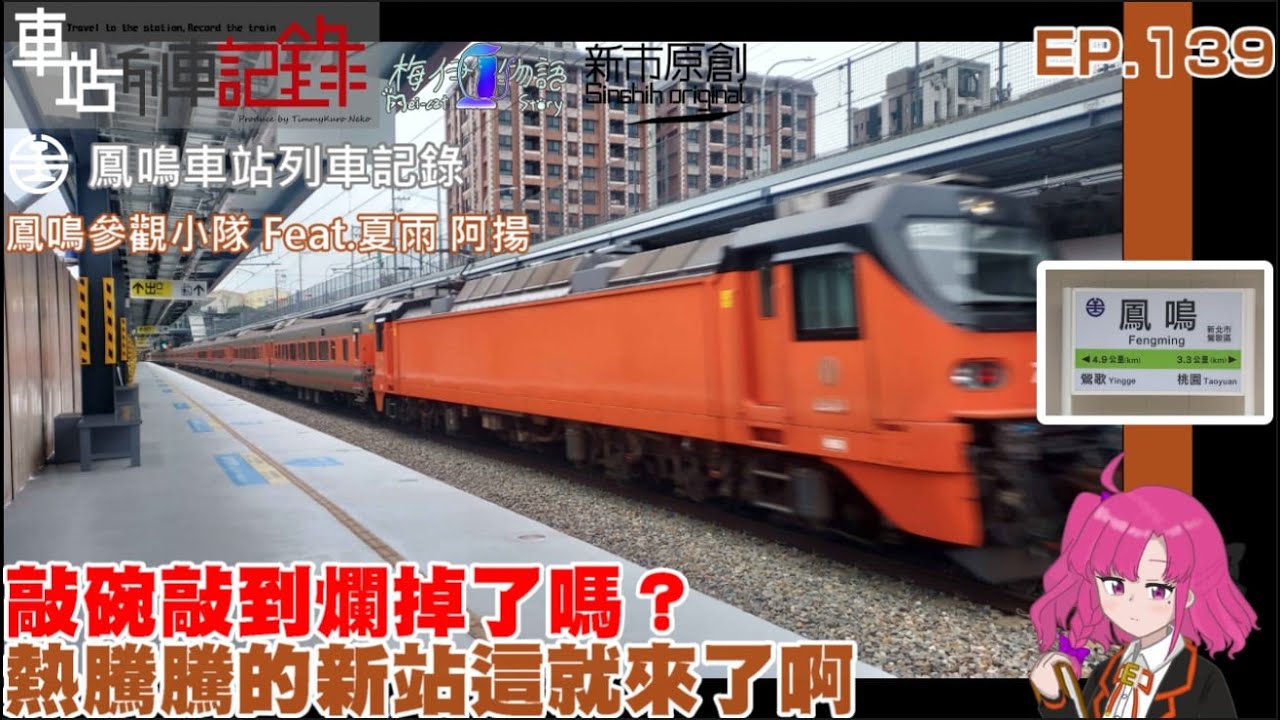 【睽違6年開業的新站，正班E500車次首次登場。這在拍什麼？就不能拍點清楚的照片嗎？】鳳鳴車站列車記錄(等級:簡易站) #車站列車記錄 EP.139