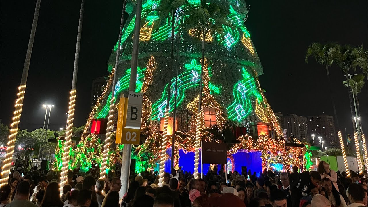Rio de Janeiro em clima de Natal ! Inauguração da Árvore de Natal do Barra shopping - Natal 2024