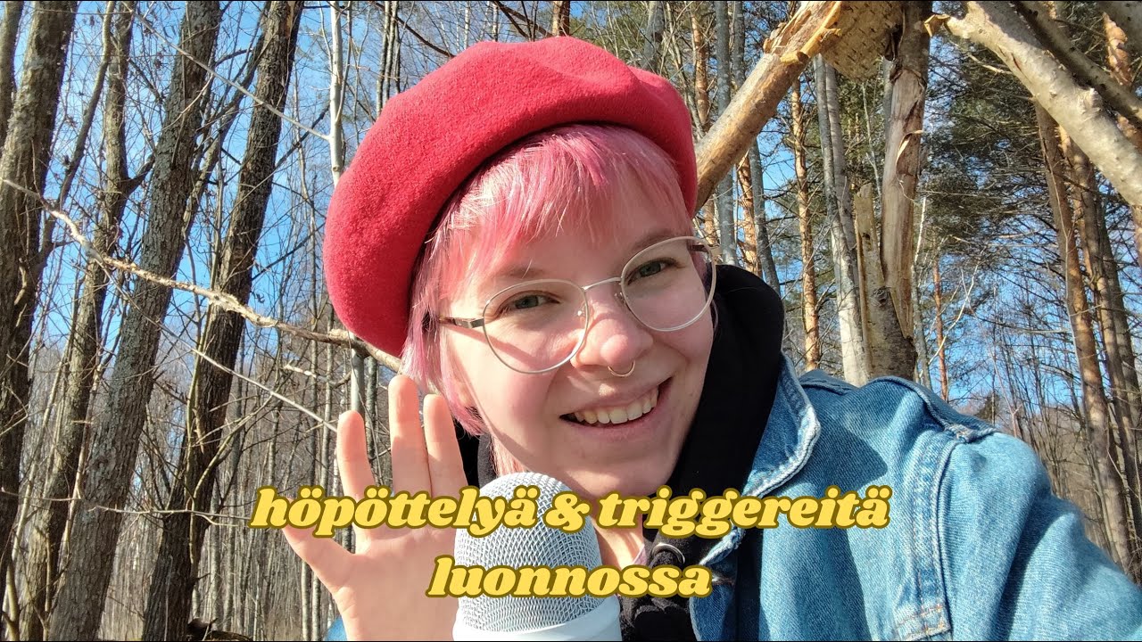 ASMR SUOMI ULKONA☀️ - höpöttelyä, naputtelua ja rapistelua