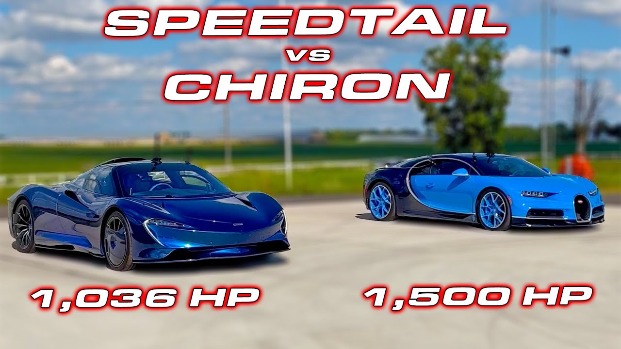 8 MILLION DOLLAR RACE * Hyper Hybrid McLaren Speedtail vs Hyper ICE Bugatti Chiron DRAG & ROLL Race