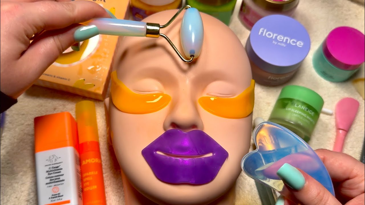 ASMR Skincare On A Mannequin 🧖🏼‍♀️🧴🫧 (personal attention, skincare, mouth sounds, massages, etc.)