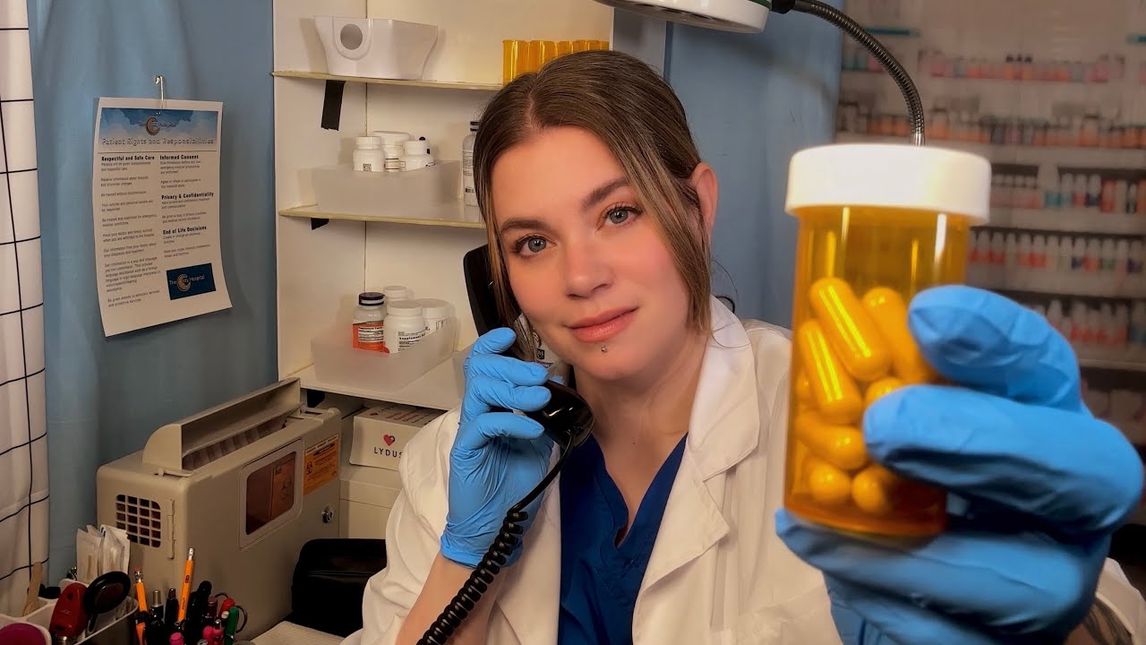 ASMR Pharmacist Fills Your Prescription & Exam | Typing, Sorting | Medical Roleplay