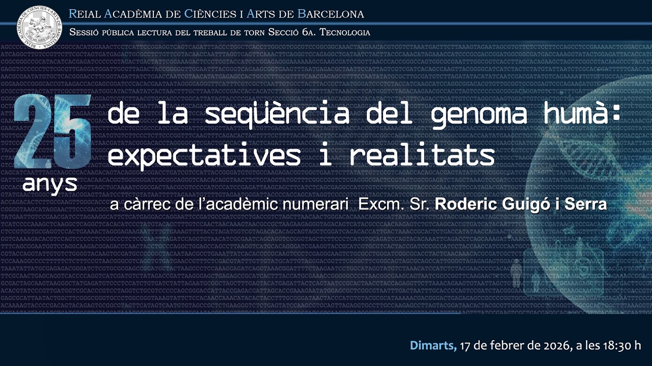 Treball de torn: “25 anys de la seqüència del genoma humà: expectatives i realitats”