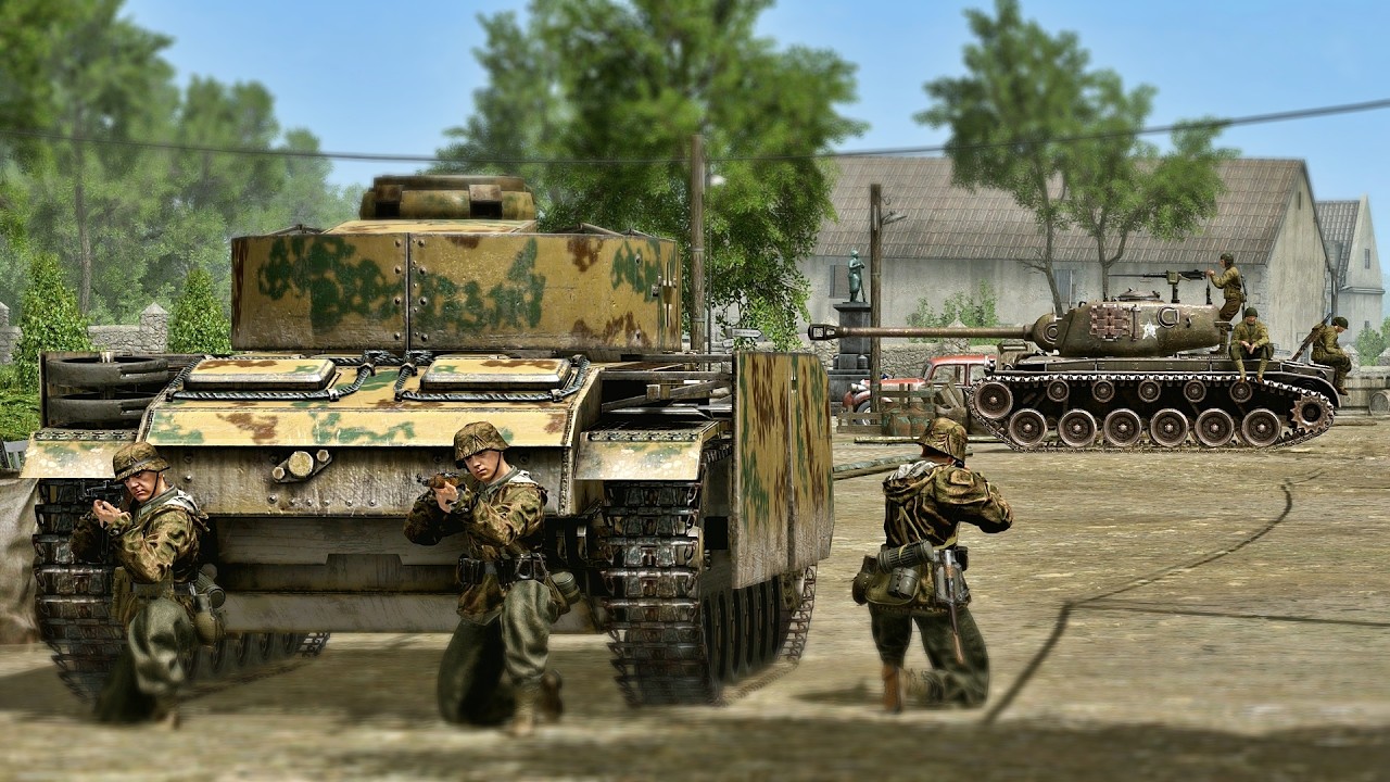 20 PANZER 3s AMBUSH 4 PERSHING TANKS | Gates of Hell
