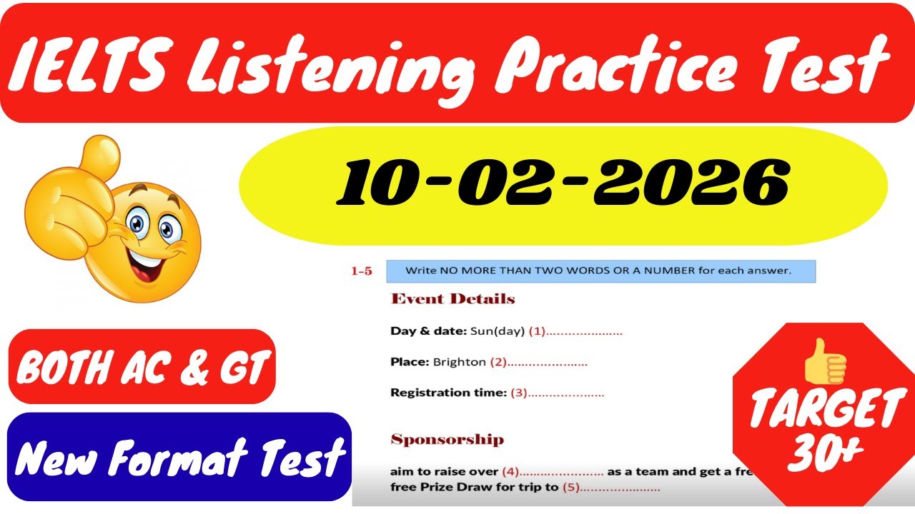 IELTS LISTENING TEST 2026 | IELTS LISTENING PRACTICE TEST WITH ANSWERS 2026